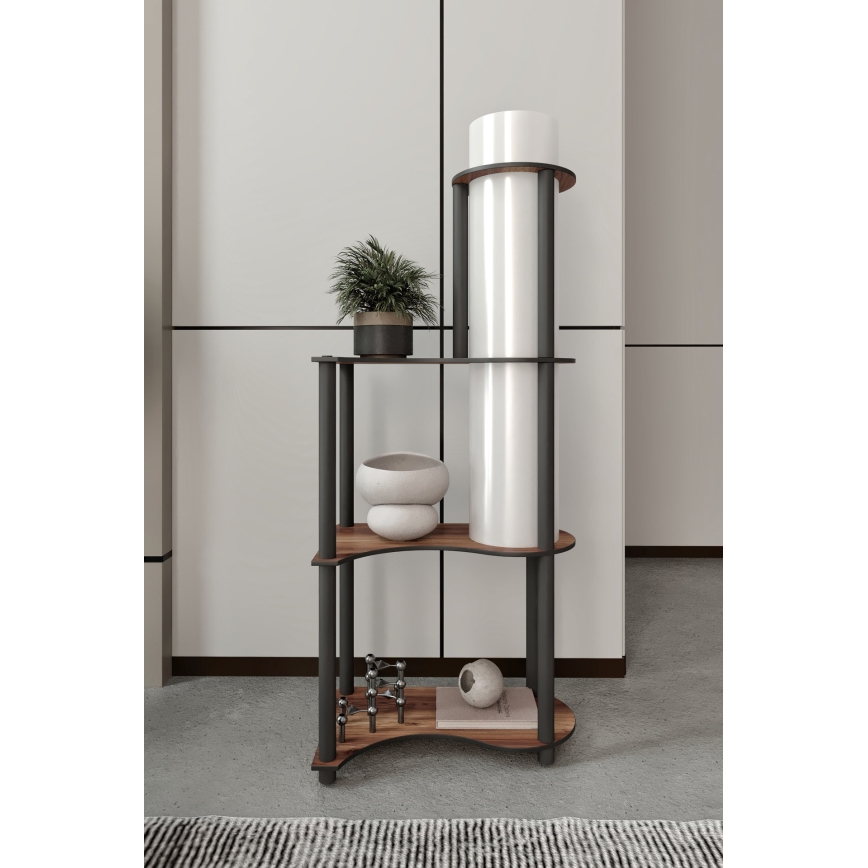 Stovinti lempos su lentynomis NOTO 1xE27/40W/230V ruda/juoda