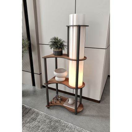 Stovinti lempos su lentynomis NOTO 1xE27/40W/230V ruda/juoda