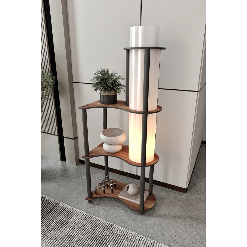 Stovinti lempos su lentynomis NOTO 1xE27/40W/230V ruda/juoda