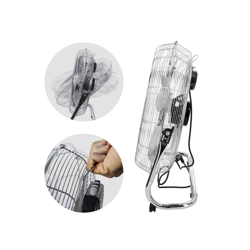 Stovintis ventiliatorius VIENTO 200W/230V, blizgus chromo apdaila