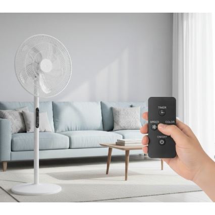 Stovintis ventiliatorius VIENTO-R 40W/230V baltas + nuotolinis valdymas