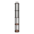 Stovo lempa su lentynomis NOTO 1xE27/40W/230V ruda/juoda
