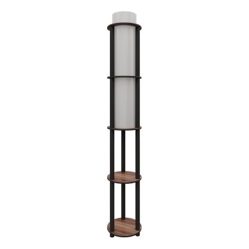 Stovo lempa su lentynomis NOTO 1xE27/40W/230V ruda/juoda