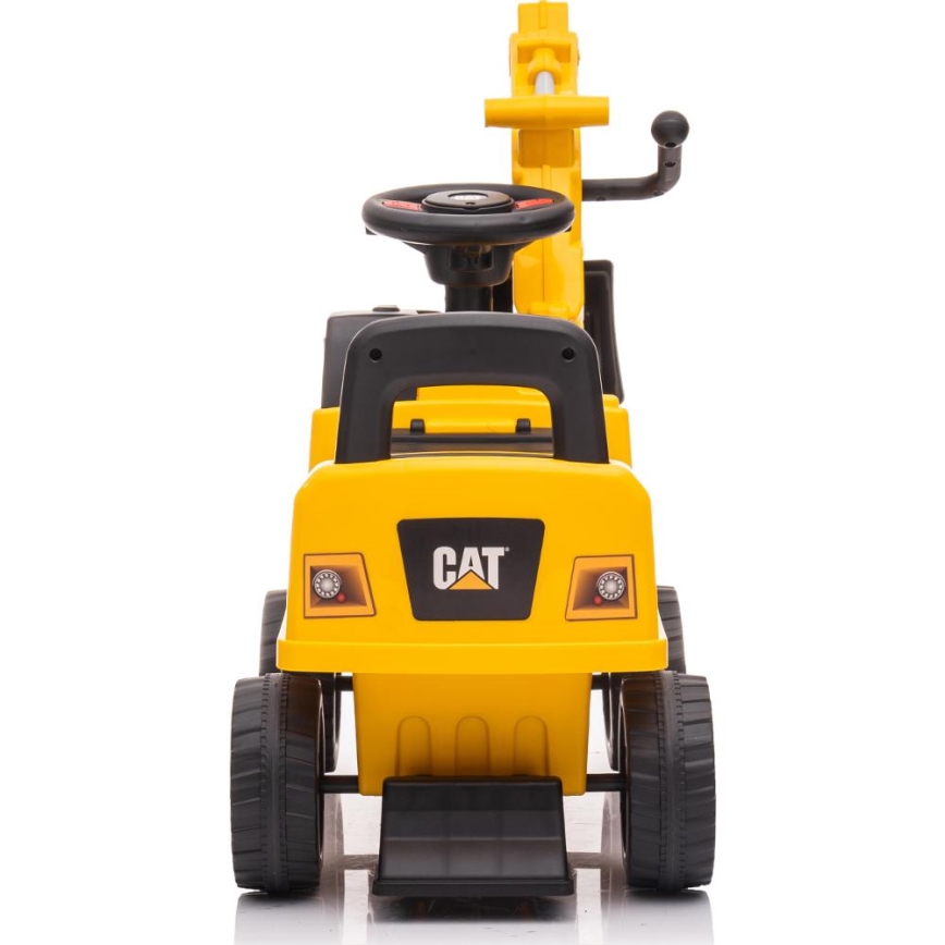 Stumiamas dviratis ekskavatorius CAT 2xAA geltona/juoda