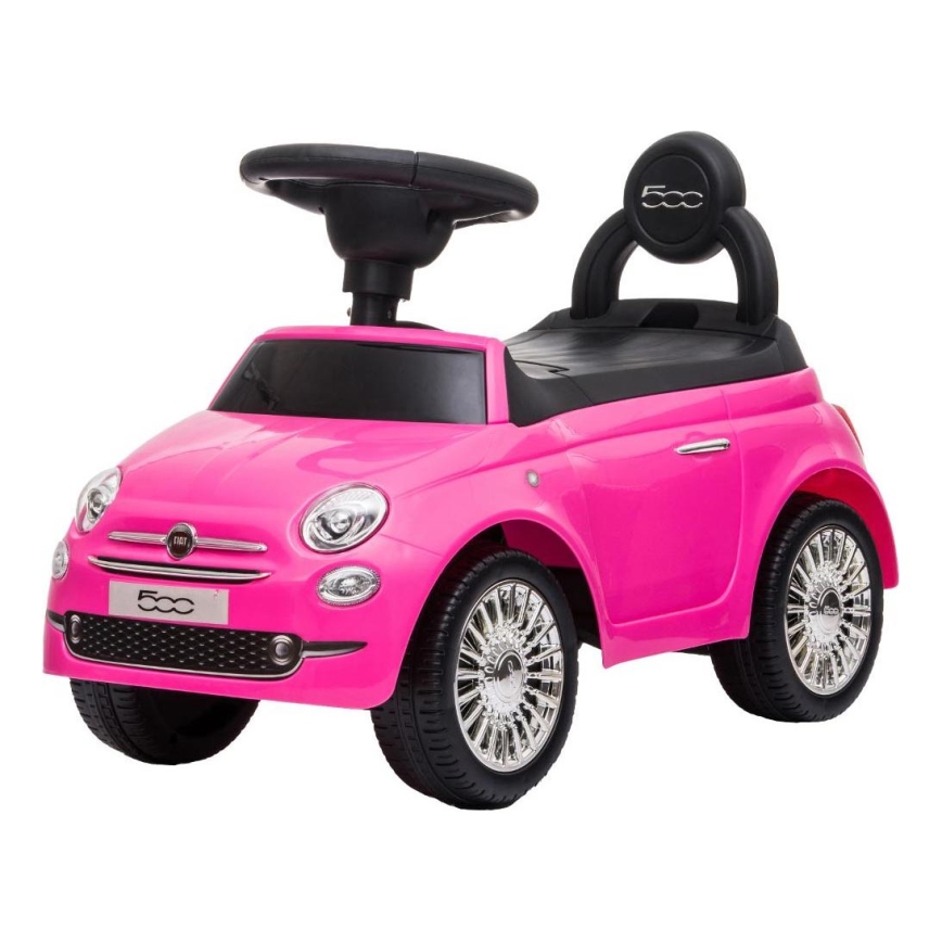 Stumiamas dviratis Fiat 500 2xAA rausva
