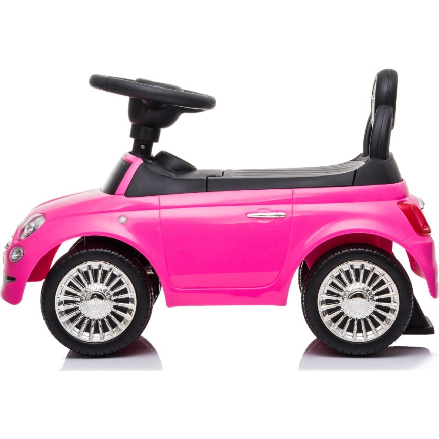 Stumiamas dviratis Fiat 500 2xAA rausva