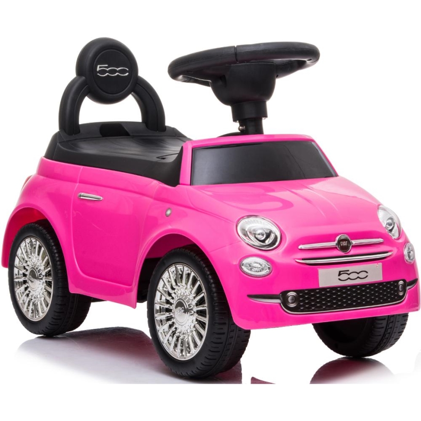 Stumiamas dviratis Fiat 500 2xAA rausva