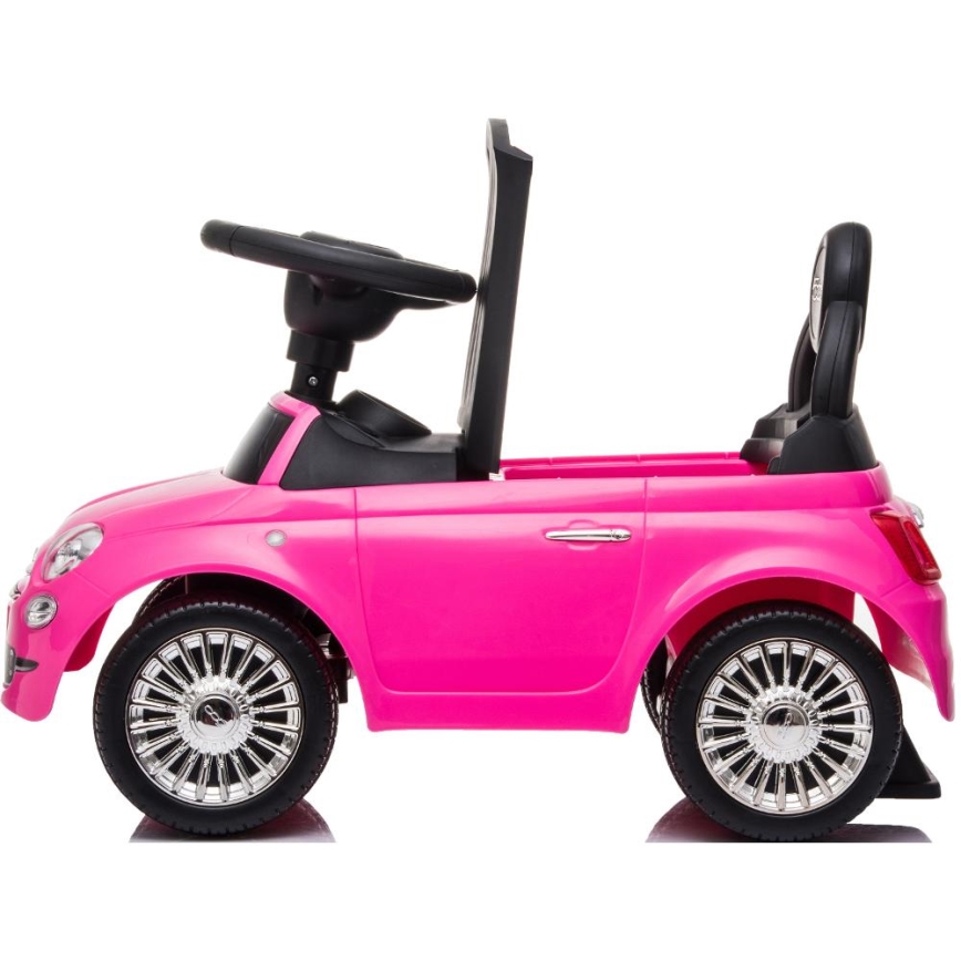 Stumiamas dviratis Fiat 500 2xAA rausva