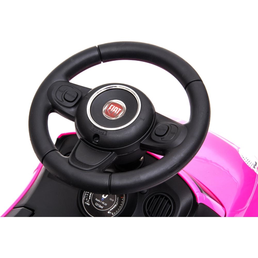 Stumiamas dviratis Fiat 500 2xAA rausva