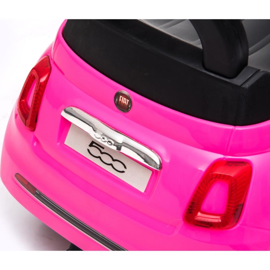 Stumiamas dviratis Fiat 500 2xAA rausva