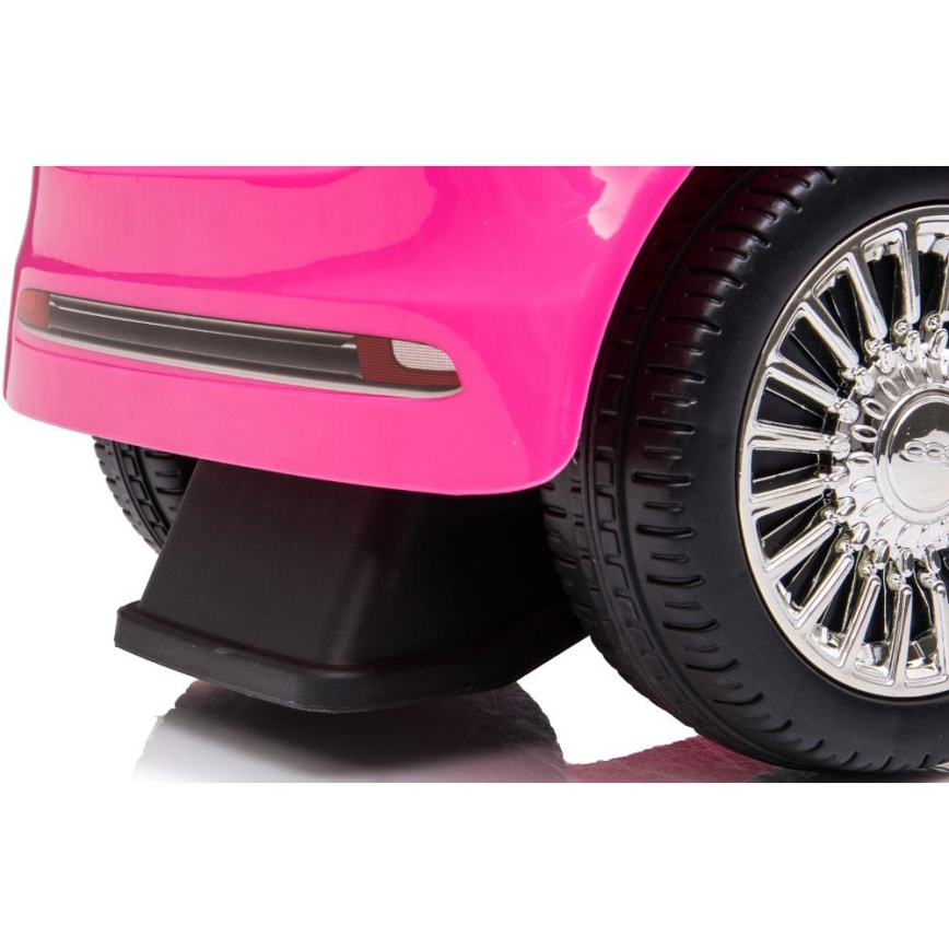 Stumiamas dviratis Fiat 500 2xAA rausva