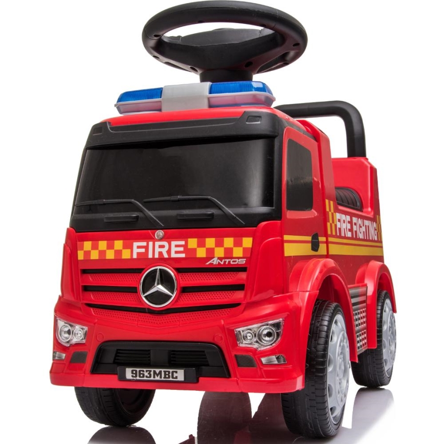 Stumiamas dviratis Mercedes Gaisrinės automobilis 2xAA raudona