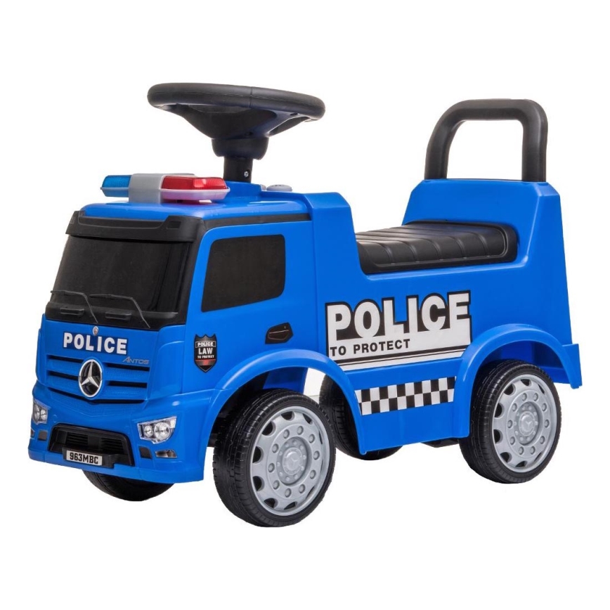 Stumiamas dviratis Mercedes Policijos automobilis 2xAA mėlyna