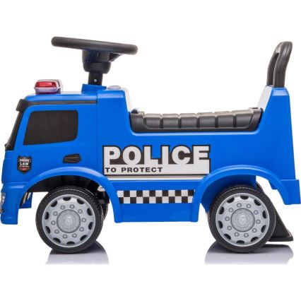 Stumiamas dviratis Mercedes Policijos automobilis 2xAA mėlyna
