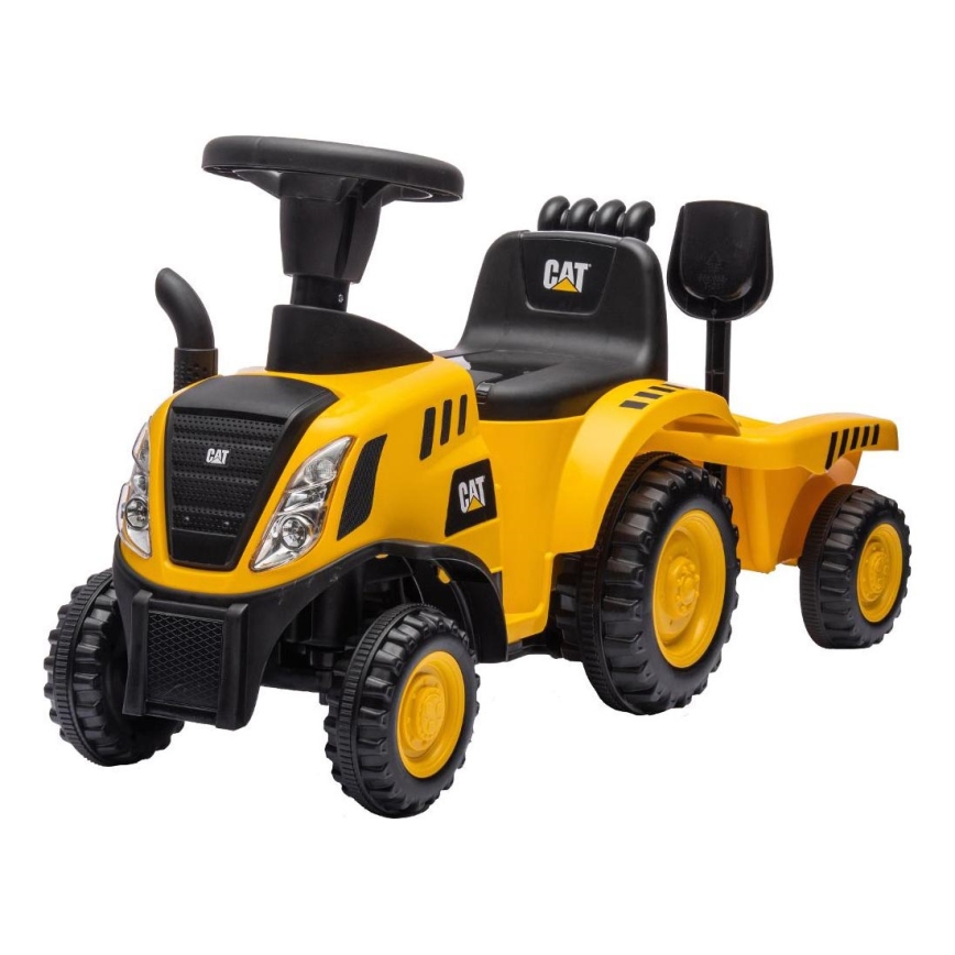 Stumiamas dviratis traktorius CAT 2xAA geltona/juoda