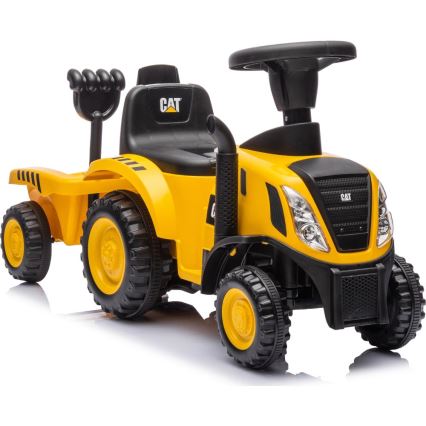 Stumiamas dviratis traktorius CAT 2xAA geltona/juoda