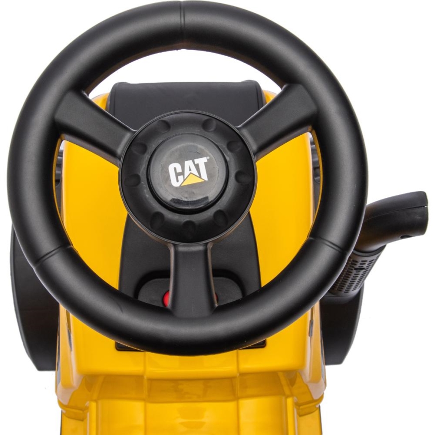 Stumiamas dviratis traktorius CAT 2xAA geltona/juoda