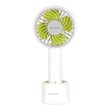 Stylies - Įkraunamas rankinis ventiliatorius LACERTA 4W/5V 2500 mAh baltas