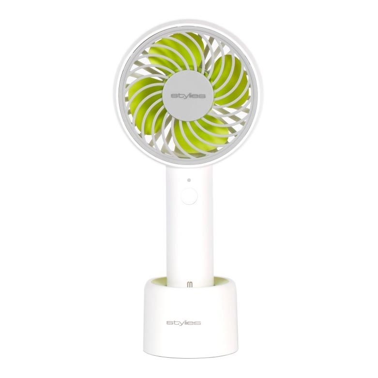 Stylies - Įkraunamas rankinis ventiliatorius LACERTA 4W/5V 2500 mAh baltas