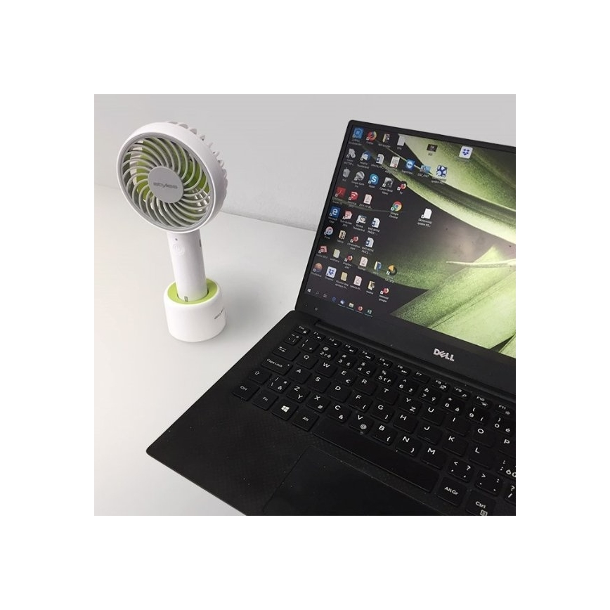 Stylies - Įkraunamas rankinis ventiliatorius LACERTA 4W/5V 2500 mAh baltas