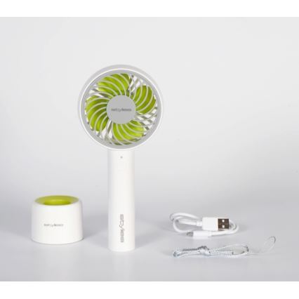 Stylies - Įkraunamas rankinis ventiliatorius LACERTA 4W/5V 2500 mAh baltas