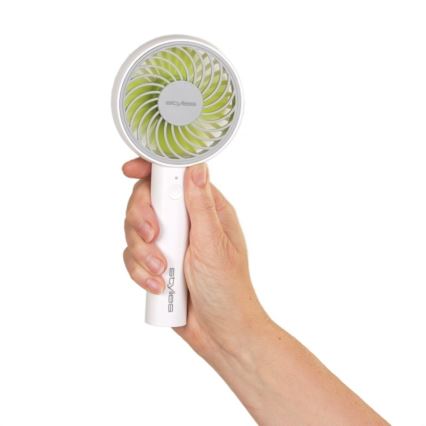 Stylies - Įkraunamas rankinis ventiliatorius LACERTA 4W/5V 2500 mAh baltas