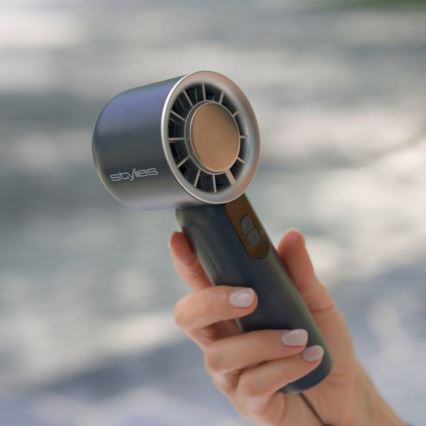 Stylies - Įkraunamas rankinis ventiliatorius LACERTI 8W/5V 3000 mAh mėlynas