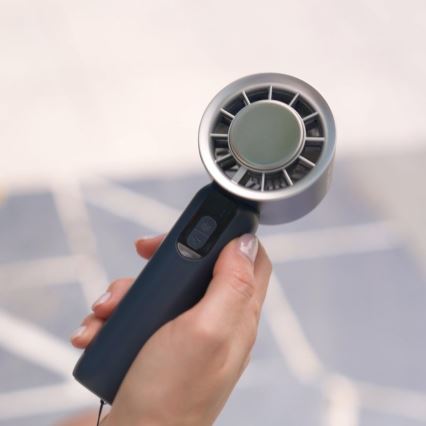 Stylies - Įkraunamas rankinis ventiliatorius LACERTI 8W/5V 3000 mAh mėlynas