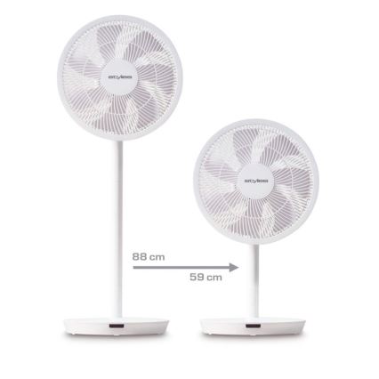 Stylies - Stovintis ventiliatorius ANTILA 25W/230V 88 cm baltas + nuotolinis valdymas