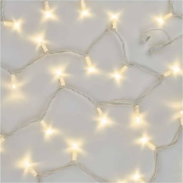 Sujungiamas LED girlianda 50xLED/5m IP44 šiltai balta / balta
