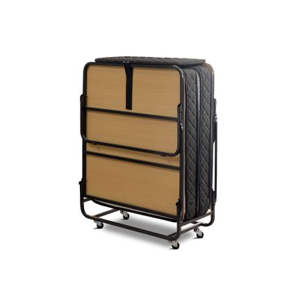 Sulankstoma metalinė vienvietė lova su čiužiniu HERON 90x204 cm balta