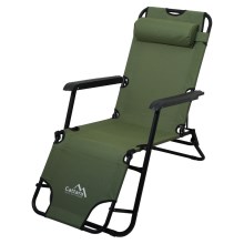 Sulankstoma reguliuojama kėdė žalia/juoda