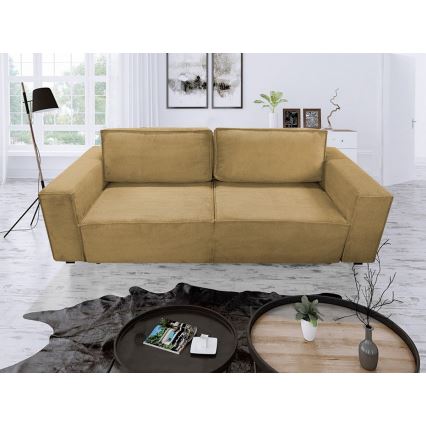 Sulankstoma sofa su sandėliavimo vieta RONDA oranžinė