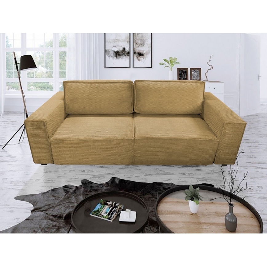 Sulankstoma sofa su sandėliavimo vieta RONDA oranžinė
