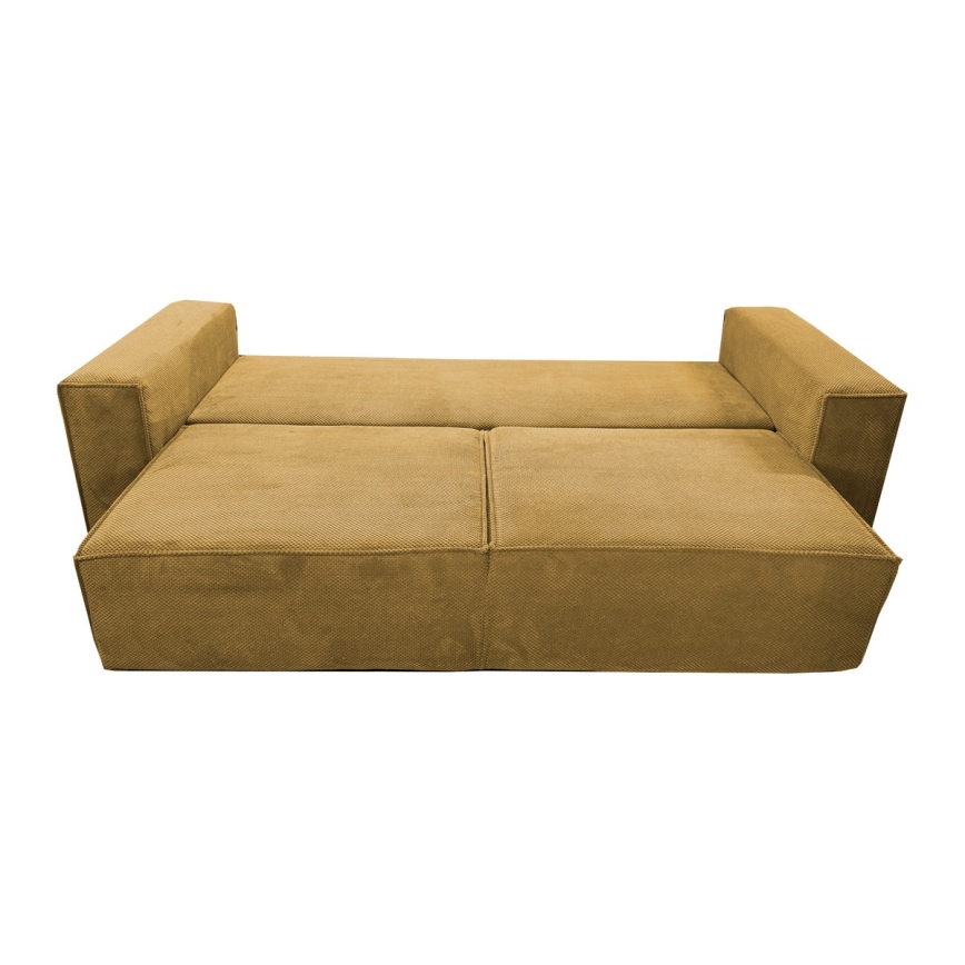 Sulankstoma sofa su sandėliavimo vieta RONDA oranžinė