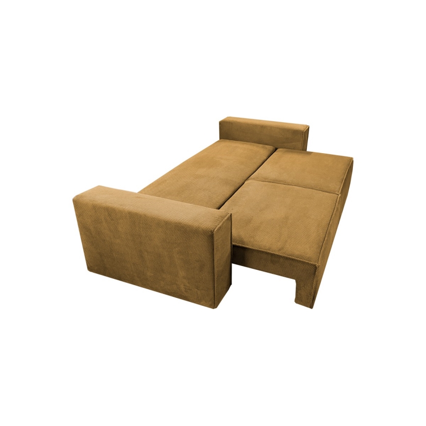 Sulankstoma sofa su sandėliavimo vieta RONDA oranžinė