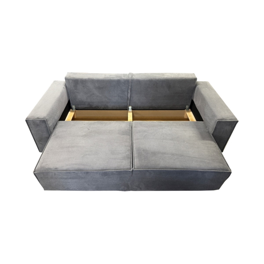 Sulankstoma sofa su sandėliavimo vieta RONDA pilka