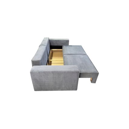 Sulankstoma sofa su sandėliavimo vieta RONDA pilka