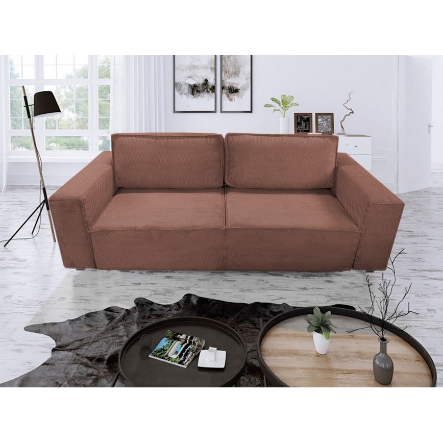 Sulankstoma sofa su sandėliavimo vieta RONDA raudona