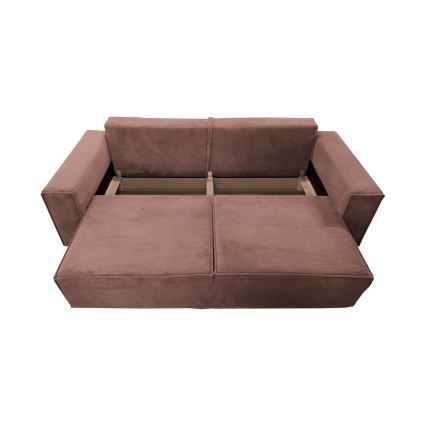 Sulankstoma sofa su sandėliavimo vieta RONDA raudona