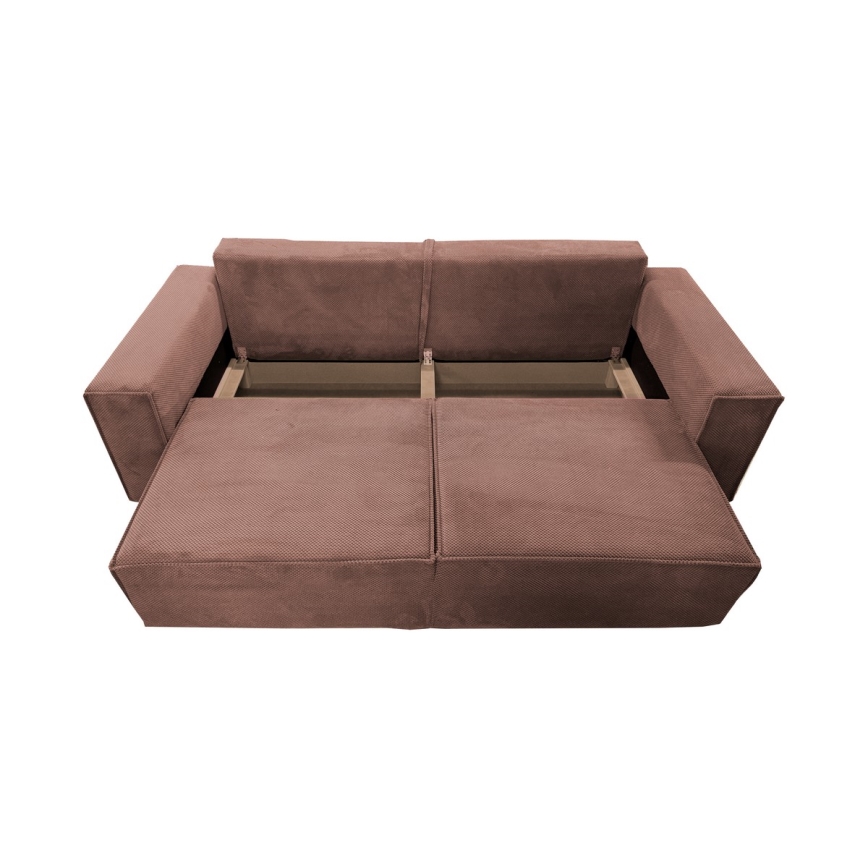Sulankstoma sofa su sandėliavimo vieta RONDA raudona