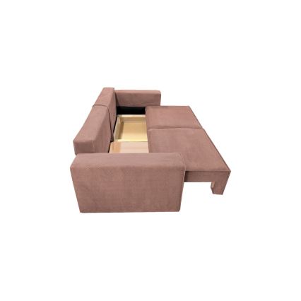 Sulankstoma sofa su sandėliavimo vieta RONDA raudona