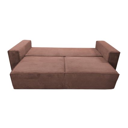 Sulankstoma sofa su sandėliavimo vieta RONDA raudona
