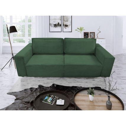 Sulankstoma sofa su sandėliavimo vieta RONDA žalia
