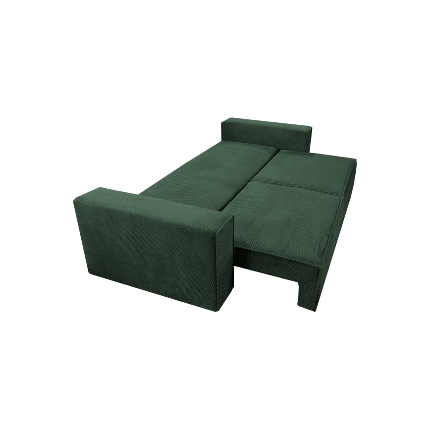 Sulankstoma sofa su sandėliavimo vieta RONDA žalia