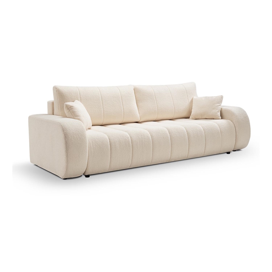Sulankstoma trijų vietų sofa DESIO smėlio spalva