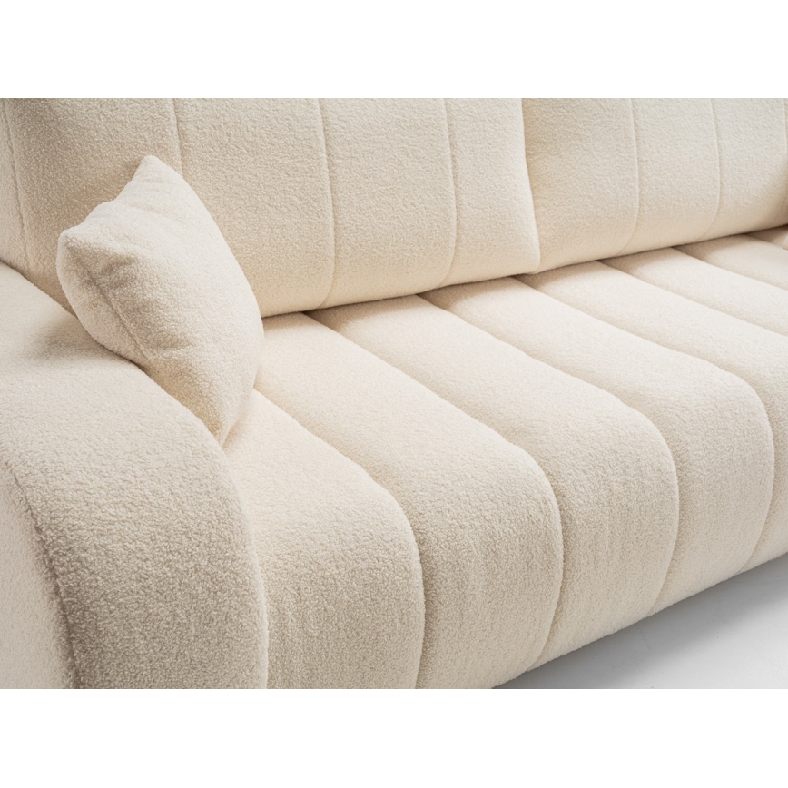 Sulankstoma trijų vietų sofa DESIO smėlio spalva