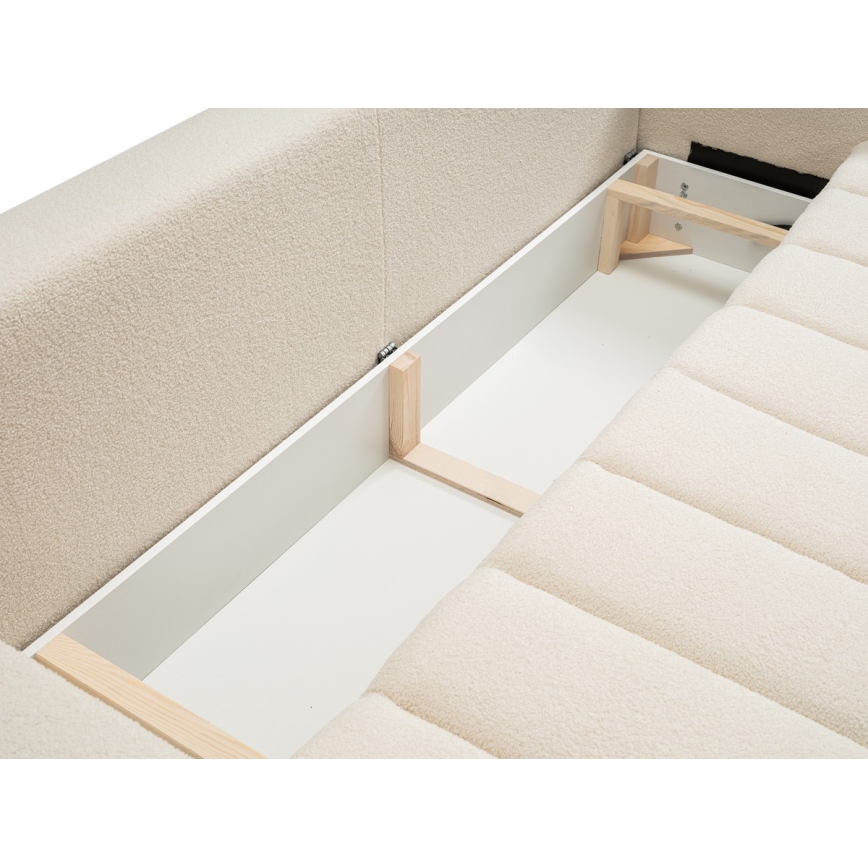 Sulankstoma trijų vietų sofa DESIO smėlio spalva
