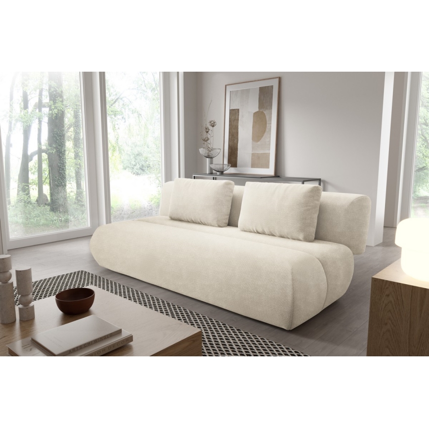 Sulankstoma trijų vietų sofa FANO kreminė
