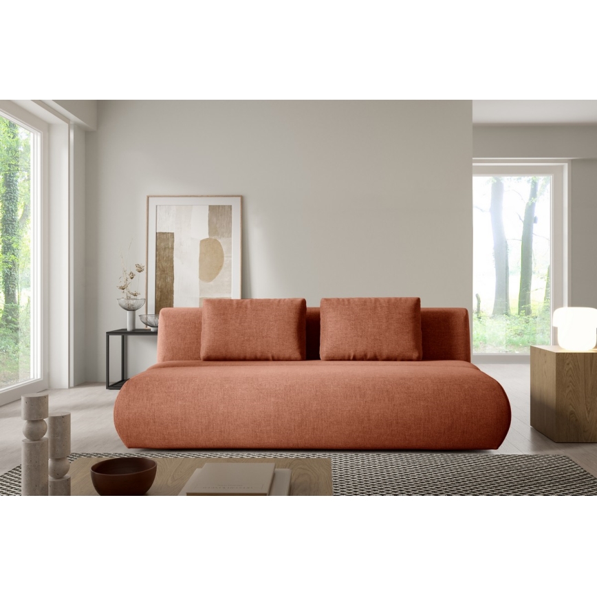 Sulankstoma trijų vietų sofa FANO ruda